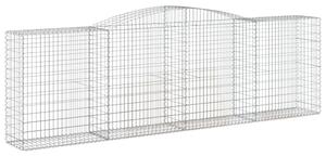 Klenuté gabionové koše 3 ks 400x50x120/140cm pozinkované železo