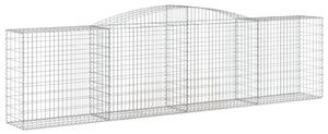 Klenuté gabionové koše 4 ks 400x50x100/120cm pozinkované železo
