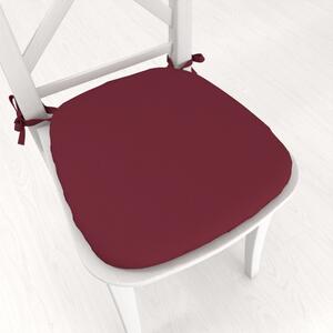Biante Oblý podsedák Rongo RG-044 Tmavě bordó - 39x37x3 cm
