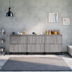 Příborníky 3 ks šedé sonoma 60 x 35 x 70 cm kompozitní dřevo 3185781