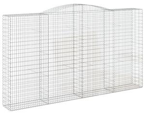 Klenuté gabionové koše 6 ks 400x50x220/240cm pozinkované železo