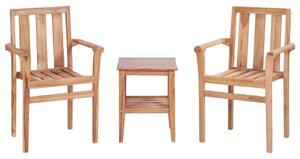 3dílný bistro set masivní teak