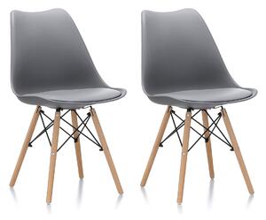 Aga 2x Jídelní židle MR2035 Šedá
