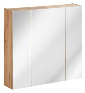 Comad Koupelnová skříňka se zrcadlem Capri 843 3D dub craft zlatý