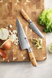 Sada nožů XinZuo Lan B37 Těhotnej kuchař se stojánkem a nůžkami - Dárkový set