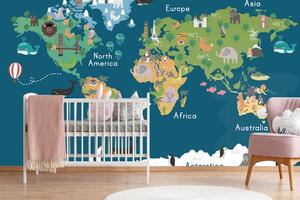 Tapeta mapa světa pro děti