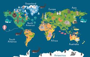 Samolepící tapeta mapa světa pro děti