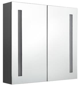 LED koupelnová skříňka se zrcadlem šedá 62 x 14 x 60 cm