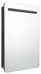 LED koupelnová skříňka se zrcadlem černá 60 x 11 x 80 cm
