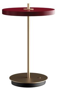 Červená LED stmívatelná stolní lampa s kovovým stínidlem (výška 31 cm) Asteria Move – UMAGE