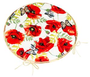 Bellatex Sedák BERTA kulatý hladký průměr 40 cm Vlčí mák