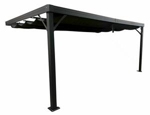 Nástěnná terasová pergola Garden Point Alicante 3x5 antracitová