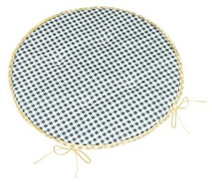 Bellatex Sedák BERTA kulatý hladký průměr 40 cm Kostička šedá