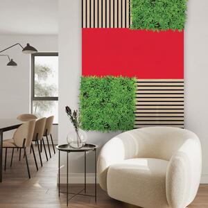 Jangal Modular Wall rPET RED 11200B, 1040 x 520mm, 0,5408m²