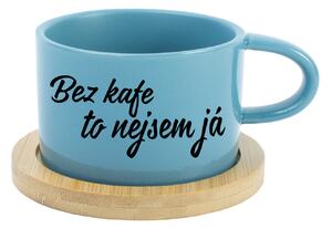 BEZ KAFE TO NEJSEM JÁ - modrý hrníček makronka 200 ml