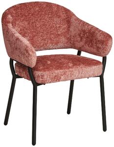 ŽIDLE S PODRUČKAMI, železo, mikrovlákno, pink MID.YOU - Jídelní židle, Online Only