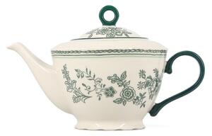 Zelená/slonovinová porcelánová konvice na čaj 920 ml Cyril – S|P Collection