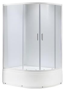 BPS-koupelny Asymetrický sprchový kout MAJA WH R 115x85 cm pravý, bílý/transparent v setu s hlubokou sprchovou vaničkou