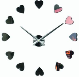 Velké nástěnné hodiny s motivem srdce I SENTOP 12S051: Černá Ral 9005 Černá barva RAL 9005 3259-15915 12S051 Wall clock HEU-