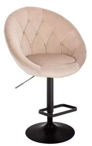 LuxuryForm DESIGN Barová židle VERA VELUR na černém talíři - latte