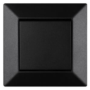 Elhard Vypínač Royal Premium č.1 s rámečkem, černý - kompletní YP5301B