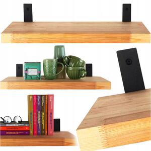 Kovová police Kapaga 40 x 25 cm, černá