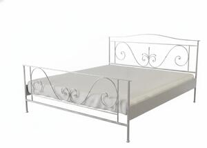 Česká kovová postel DAGMAR - stříbrná RAL 9006, Rozměr: 180 x 200 cm