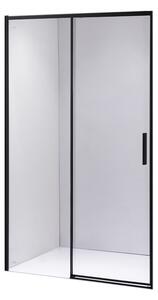 BPS-koupelny Posuvné sprchové dveře NOVA BL 90 cm černá/transparent pro instalaci do niky - bez vaničky