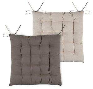 Podsedák na židli DUO COLOR taupe/béžová 40x40x4 cm France (cena za 1 kus)