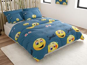 Povlečení z mikrovlákna MLSNÝ SMAJLÍK šedé Rozměr povlečení: 70 x 90 cm | 140 x 200 cm