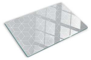 Skleněná krájecí deska Šestiúhelníková geometrická mřížka ddk-nr-wm-00007916