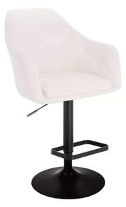 LuxuryForm DESIGN Barová židle ANDORA na černém talíři - bílá