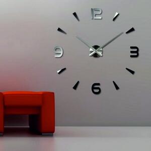 Nalepovací hodiny na zeď - PINEA: Černá Ral 9005 Černá barva RAL 9005 80 cm 3496-23773 12S030-Wall clock HEU-