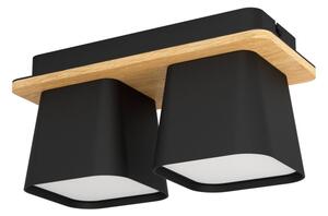 Eglo 390007 - Stropní svítidlo RUSCIO 2xE27/40W/230V černá/hnědá