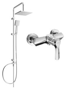 Mexen Tord odkrytý sprchový set s dešťovou sprchovou hlavicí a sprchovou baterií Sabre, Chromovaná - 72140200-00