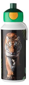 Dětská láhev na vodu s pítkem Campus, 400ml, Mepal, tygr