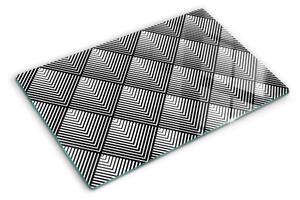 Skleněné krájecí prkénko Geometrie v černé a bílé ddk-nr-wm-00007963