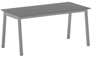 Kancelářský pracovní stůl PRIMO BASIC, šedostříbrná podnož, 1600 x 800 mm, grafitová