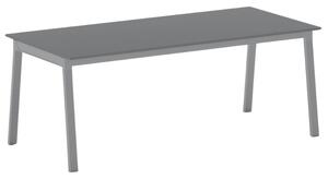 Kancelářský pracovní stůl PRIMO BASIC, šedostříbrná podnož, 2000 x 900 mm, grafitová