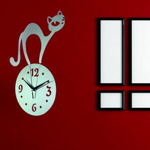 Nástěnné hodiny mačka - SIMON: Černá Ral 9005 Černé ručičky 3610-28267 IA-185-S HEU-