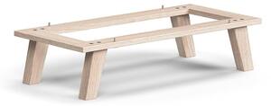 AJ Produkty Nohy ke skříni QBUS, dřevěné, 800x370 mm, bílá