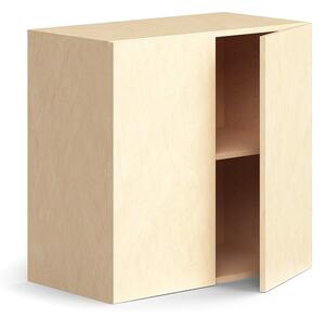 AJ Produkty Policová skříň QBUS, 1 police, 768x800x420 mm, bříza