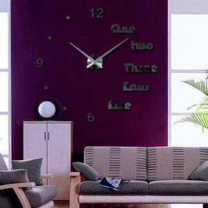 Stylesa Moderní hodiny na zeď DIY DRIWAL 3D S039 i modré: Černá Ral 9005 80 cm 3640-29680 12S039 HEU-