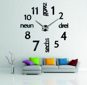 SENTOP | Moderní hodiny na zeď DIY DRIWAL l 3D HODINY 12S039 HEU- analogové