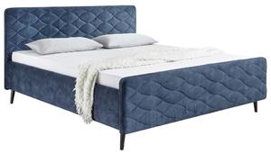 ČALOUNĚNÁ POSTEL, 180/200 cm, textil, kompozitní dřevo, tmavě modrá MID.YOU - Čalouněné postele, Online Only