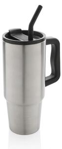 Velký nerezový termohrnek Embrace, 900ml, XD Design, stříbrný
