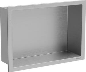Mexen X-Wall-R výklenková polička s límcem 30 x 20 cm, inox - 1910302010