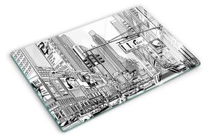 Skleněné krájecí prkénko New York ve stylu komiksu ddk-nr-wm-00008127