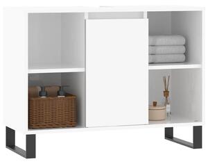 Koupelnová skříňka lesklá bílá 80 x 33 x 60 cm kompozitní dřevo