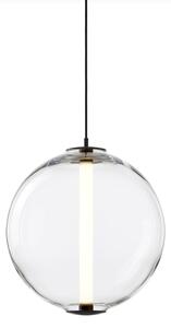 Bomma Luxusní závěsné svítidlo Buoy Sphere s baldachýnem Stmívání, řízení: TRIAC, Povrch Montury: Černá, Barva skla: Čirá